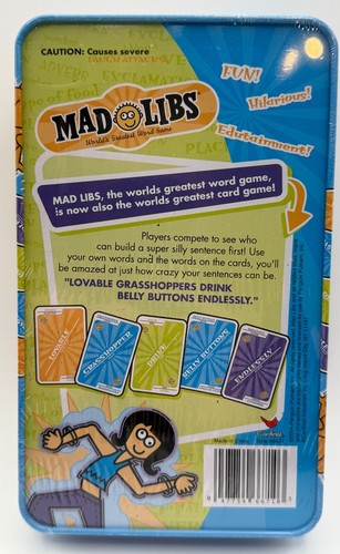 Mad Libs Card Game in Tin And Uno Card Game in Tin Factory Sealed NEW! - Picture 5 of 11