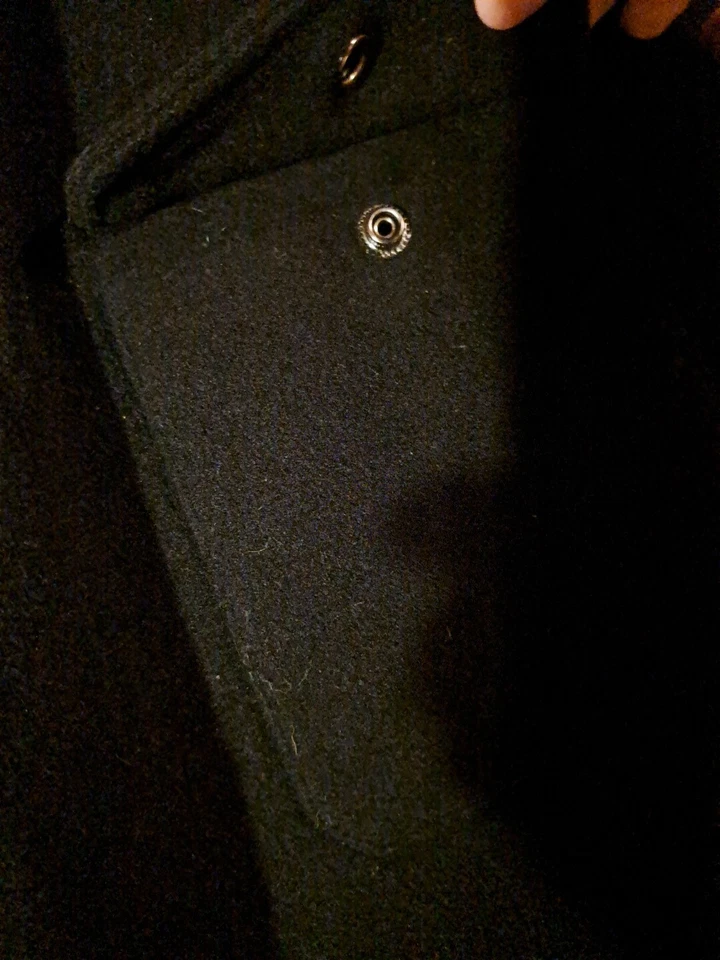 Liz Claiborne Ropa Exterior Para Hombres Azul Marino 100% Lana Chaqueta Forro M Bolsillos Usado en Excelente Condición Foto 4 de 4