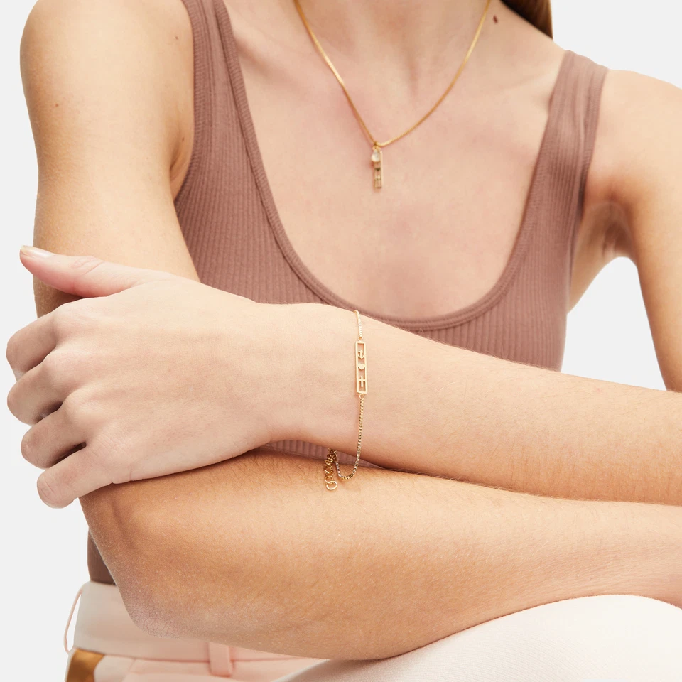 Tamaris Armband Glaube, Liebe und Hoffnung, Edelstahl IP Gold TJ-0415-B-21 NEU - Bild 3 von 3