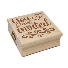 You Are Invited Wedding Invite Square Rubber Stamp for Stamping Crafting