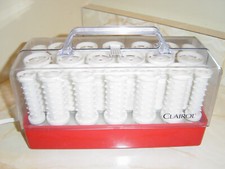 red case CLAIROL INSTANT HEAT 20 WAX CORE HOT ROLLERS CURLERS C-20-1