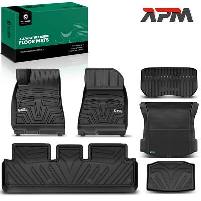 6x Gummimatten Automatten Fußmatten Set Vorne Hinten TPE für Tesla Model 3 ab 21