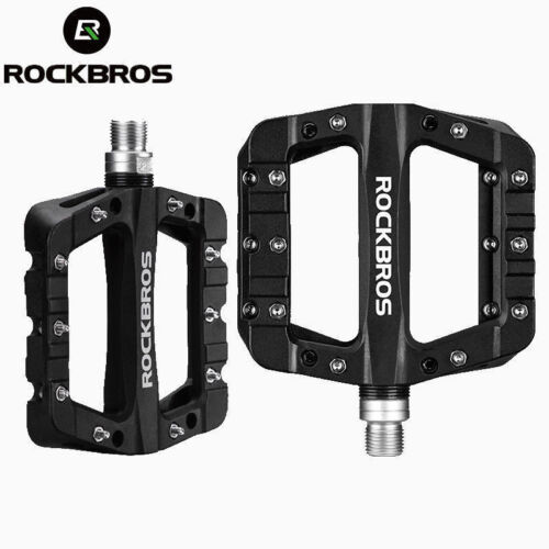ROCKBROS Mountain Road Bike Bicycle Bearing Pedals Wide Nylon Pedals a Pair 9/16 - Picture 2 of 27