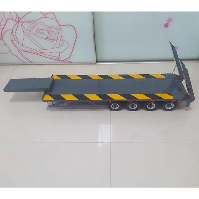 Metal Semi-trailer 4-axle Trailer for 1/14  Remote Contro Car RC Tractor Truck