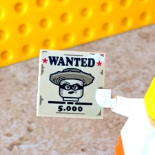 LEGO Wanted Poster Cowgirl Eyemask with Holes REWARD Sign Printed 2x2 Old West
