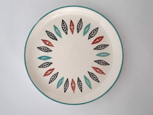 VTG Marcrest Nordic Mint Leaf Pattern Set Of Four Bread & Butter 6.25" MCM - Picture 5 of 18