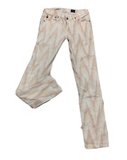 Adriano Goldschmied Women's Jeans Stilt Orange White  watercolor Skinny Si26R