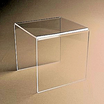 *4 Clear Acrylic / Plastic Risers Display Stand Pedestal 2'' x 2'' x 2''