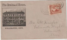 WILLIMANTIC CONN #210 illust Advt cover THE BRAINARD HOUSE (c419)