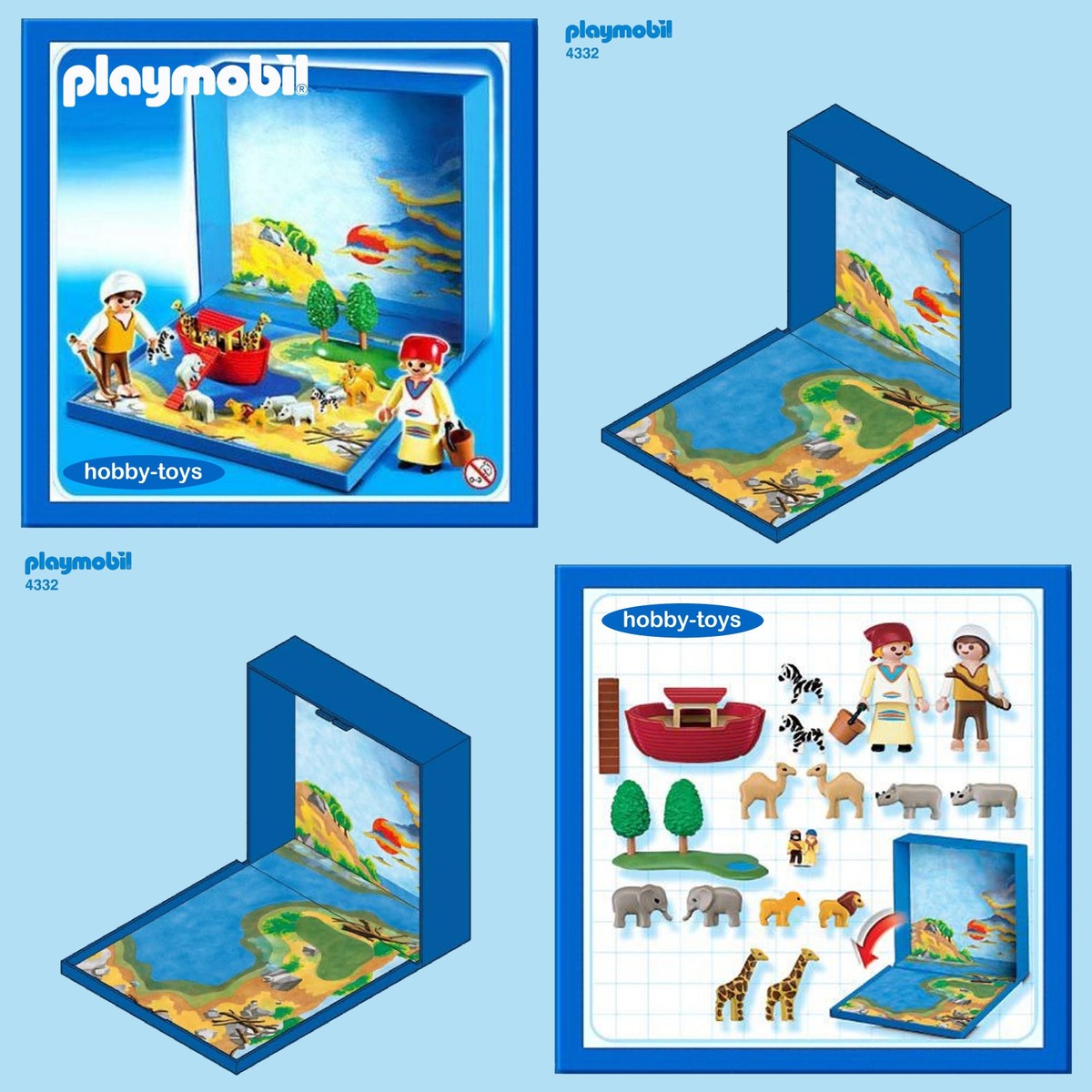 プレイモービル ノアの箱舟＋ミクロシリーズセット【3255】【4332】 Playmobil 4332 * MICRO WORLD * NOAH'S ARK PLAYSET * Spares * SPARE