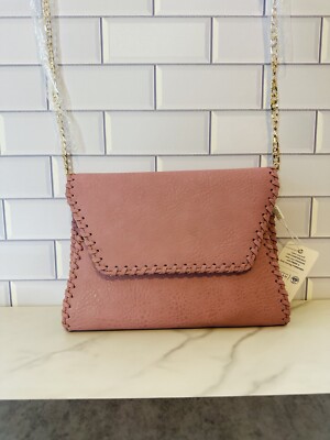 Urban Expression  EVE  Vegan Leather Crossbody Bag 11506-Blush NEW C