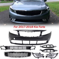 Front Bumper Cover Grille Fog Lamps Assembly For Kia Forte 2017-2018 New