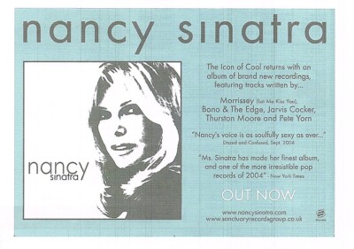 (MOJ19) ZEITSCHRIFTENWERBUNG 5X9'' NANCY SINATRA