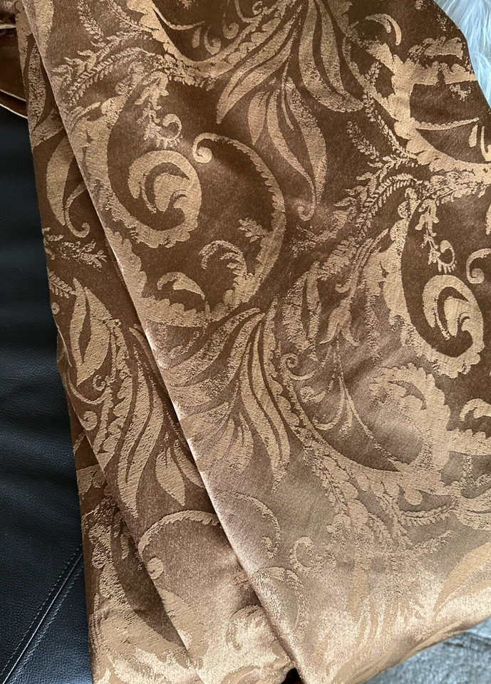 Town & Country Living Otoño Otoño Rollo Damasco 58x116 Mantel Cobre Bronce Foto 2 de 4