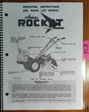 Ariens Rocket Rotary Tiller S/N 1M-00801- Parts Manual RPL-62 (R)