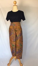 Women's Long Pants Multi-Color Cotton Thai Batik Sarong Floral Pattern Free Size