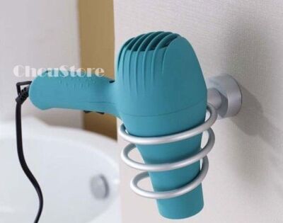 Wall Mount Hair Blower Rack Dryer Holder Storage Bath Room