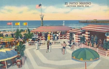 Unmailed linen El Patio Marino night club Daytona Beach Florida FL #853