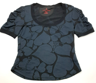 Vivienne Westwood Red label short sleeve Knit T-shirt Gray Heart 