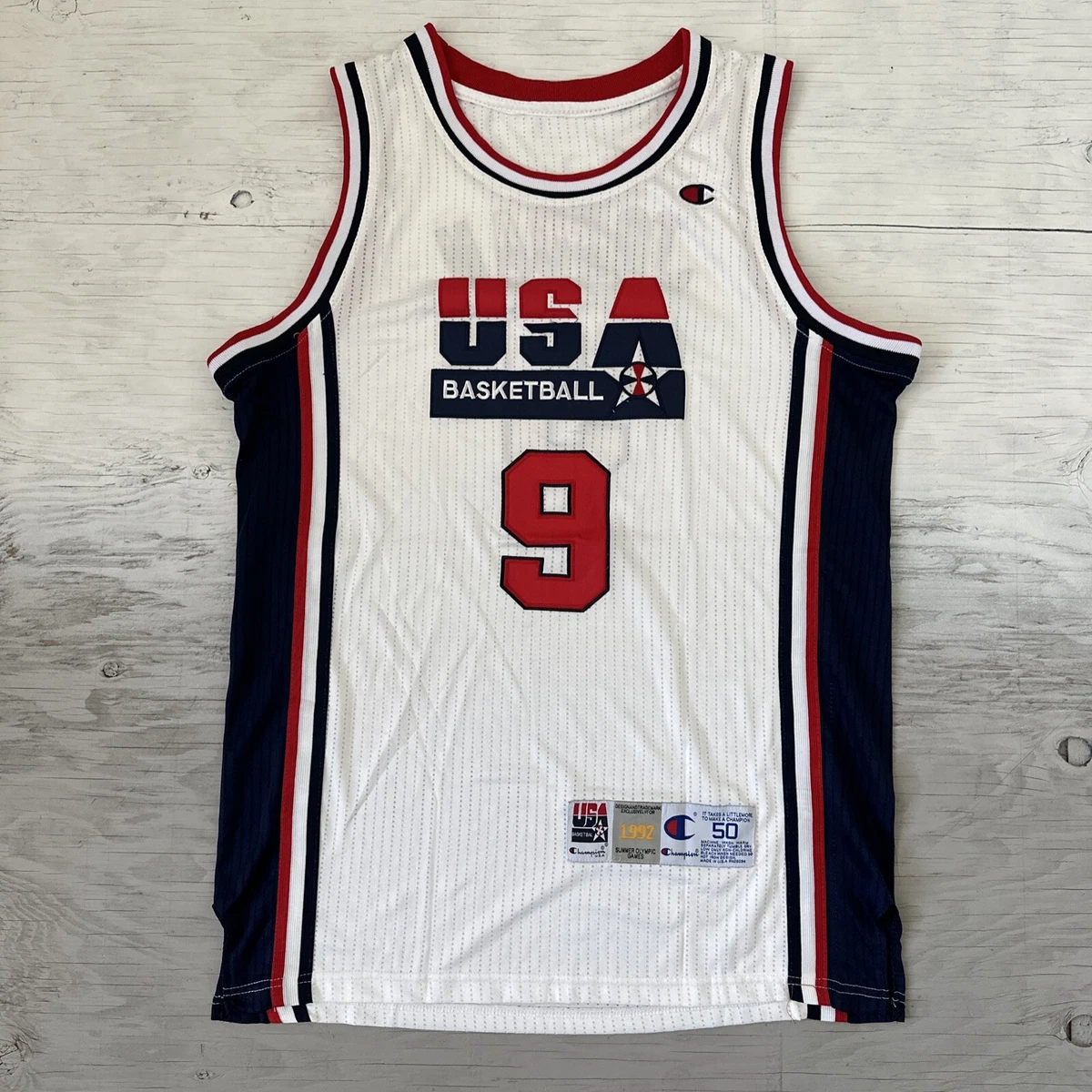 Vintage Champion Team USA Dream Team Michael Jordan Basketball Jersey