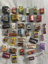 Pretend Play Miniature Grocery Lot Plastic Snacks Candy Cheese Coffee