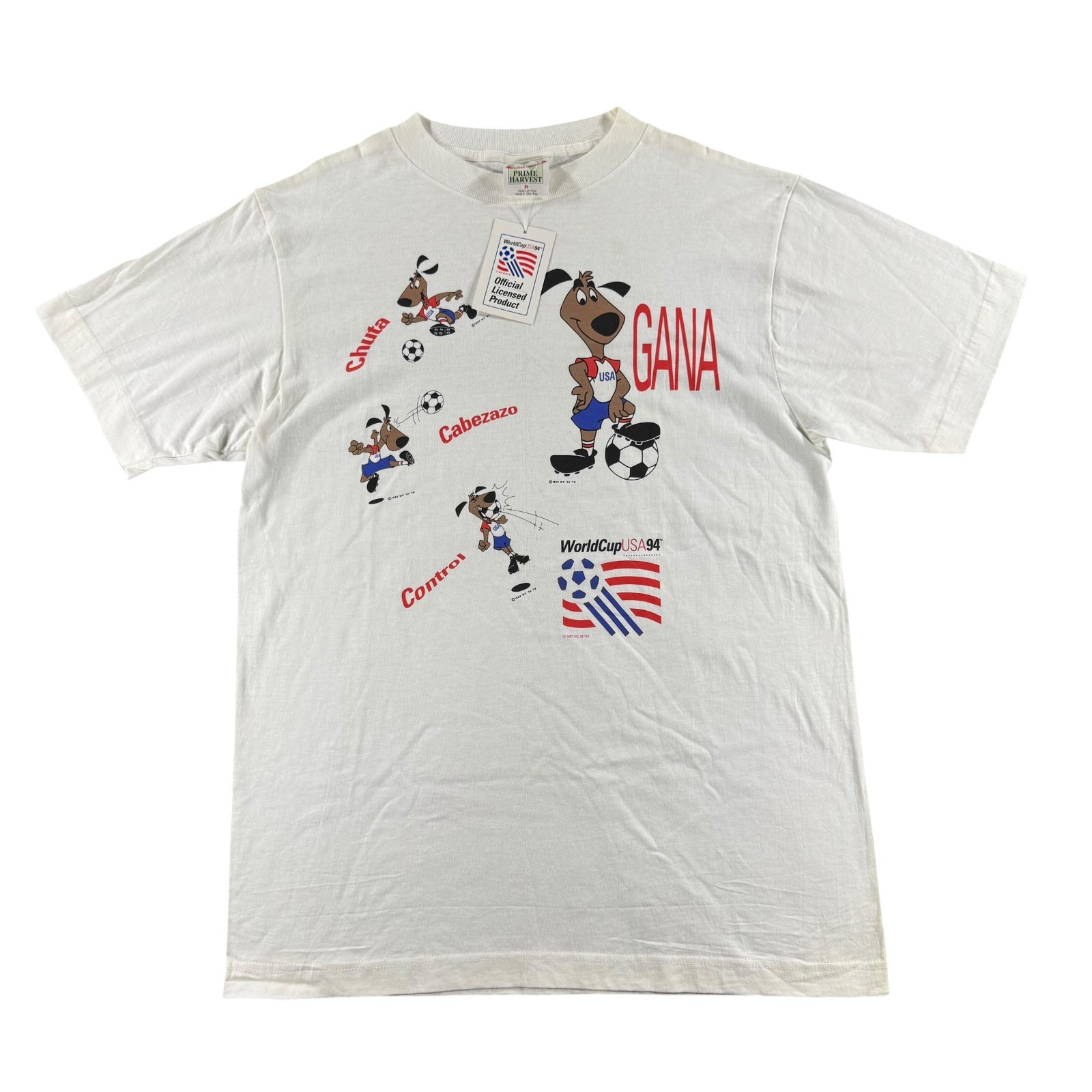 Vintage 1994 World Cup USA Mascot Striker Medium T-Shirt Vintage NWT Deadstock