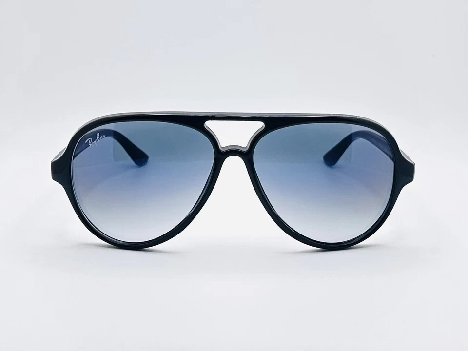 雷朋猫 5000 RB4125 59 毫米飞行员男女通用太阳镜-浅蓝色渐变镜片 — 第 4/4 张图片