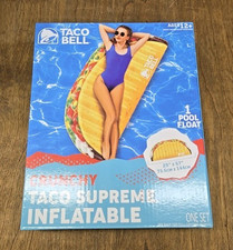 Taco Bell Crunchy Taco Supreme Inflatable Pool Float NEW