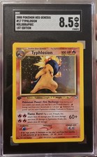 2000 Pokémon Neo Genesis 1st Edition Typhlosion T17 Holo SGC 8.5 NM MT+