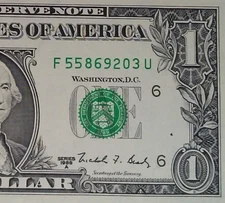 1988A $1 ATLANTA WEB Crisp & Uncirculated Banknote F/U Block 4/6