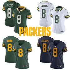 Packers Josh #8 Jacobs WOMEN Stitched Jersey Green/White/Green Rush/Navy