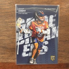GRANT AMENT 2025 Premier Lacrosse League PLL Fieldside GAME BREAKERS #d 39/50