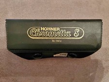M. Hohner Chrometta 8 Harmonica C Key Made In Germany With Case