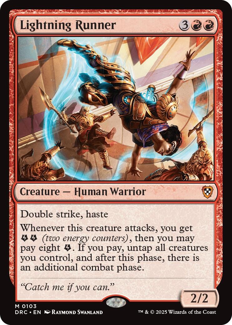 Magic MTG Lightning Runner Commander: Aetherdrift NM