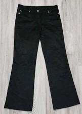 Vintage Escada Black Corduroy Trousers Size 4 EU 36 Slightly Flare Leg