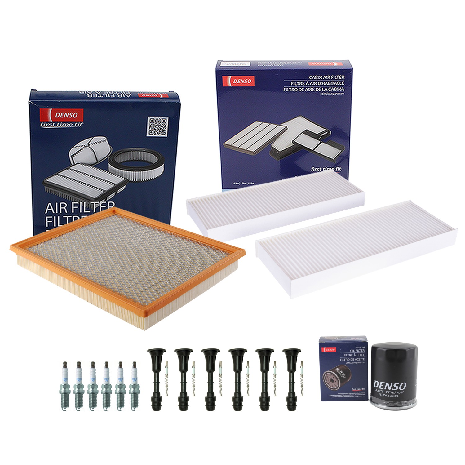 Denso Tune Up Kit NGK 6 Spark Plugs  Boots Kit for Frontier Pathfinder 4.0L V6