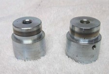 2 1-3/16"  1" STEEL DRIVE FLAT BELT PULLEYS- 1/2" WIDE WITH A 5/16" CENTER