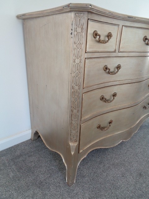 DAMAGED AND SO TO BED CHEST OF DRAWERS GEORGIAN SILVER LEAFED | eBay UK
