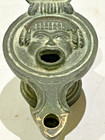 Rare Beautiful Theatrical Mask Cast Brass Oil Lamp — photo 10