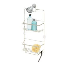 2-Tier Shower Caddy with Hooks - Storage for Shampoo, Conditioner