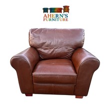 VINTAGE Habitat Brown Leather Chair SAILSBURY 1 - FREE DELIVERY