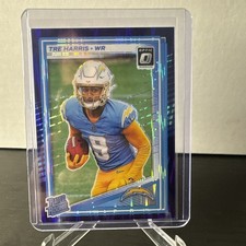 2025 Panini Donruss Optic - Rated Rookie Tre Harris #229 Purple Shock Prizm (RC)