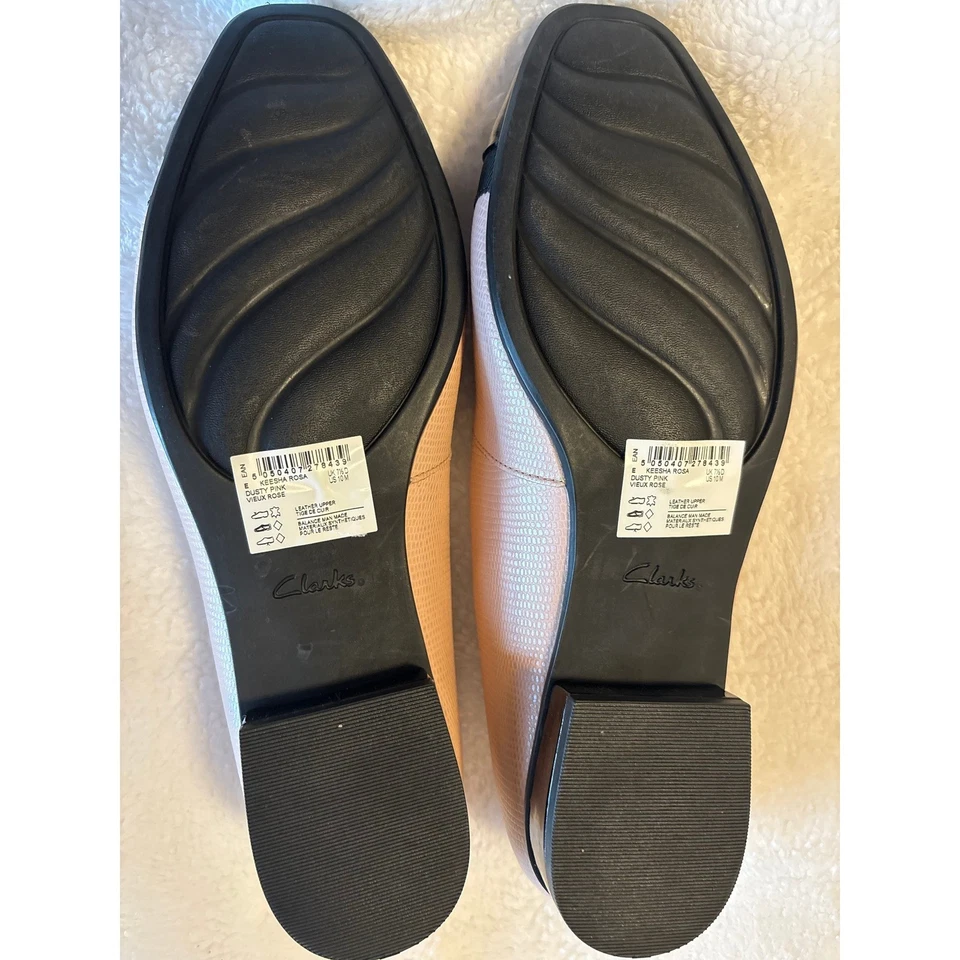 Clarks Para Mujer Keesha Rosa Negro Puntera Ballet Zapatos Planos Talla 10M Ballet Foto 4 de 4