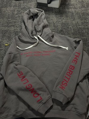 Represent Hel Hoodie Mens XL Gray Red Pullover Brutish Casual Men *
