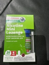 Walgreens Nicotine Mini Lozenge Stop Smoking Aid 4mg Cherry 20 Ct