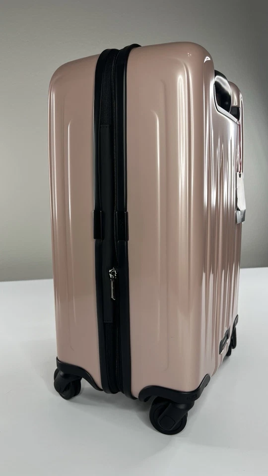 TUMI V4 International 4 Wheeled Carry On Expandable Packing Case Blush Pink - Image 4 of 4