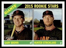 Gary Brown RC/Hunter Strickland RC 2015 Topps Heritage #373 26234 Baseball Card