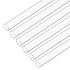 Acrylic Tube, 6 Pcs 6mm(0.24") ID x 8mm(0.31") OD 254mm(10") Length