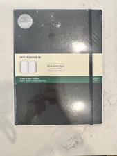 Moleskine Paper Tablet Hard Cover Smart Notebook Plain/Blank 7.5 x 9.75" BLK