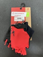 Specialized BG Sport Gel Cycling Gloves Breathable Fingerless Red/Black L